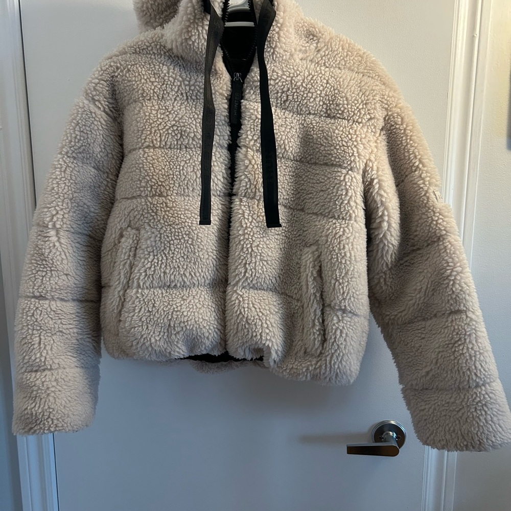 Hunter Cream Sherpa Winter Jacket